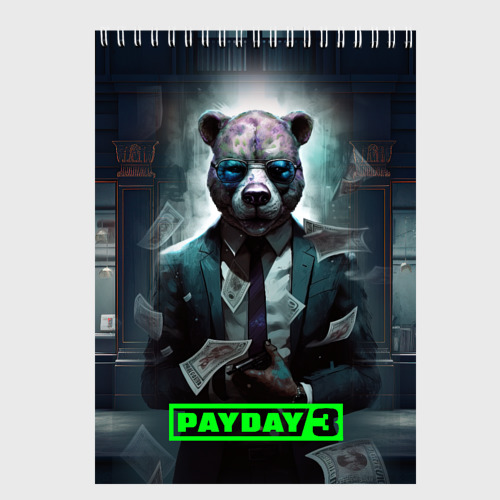 Скетчбук Payday 3 bear, цвет белый