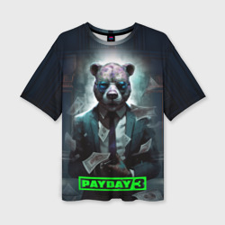 Женская футболка oversize 3D Payday 3 bear