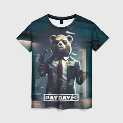 Женская футболка 3D Payday  3  bear