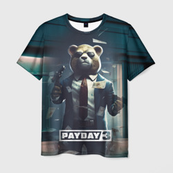 Мужская футболка 3D Payday  3  bear