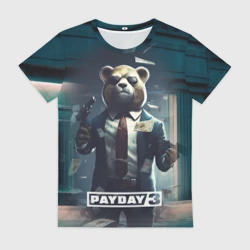 Женская футболка 3D Payday  3  bear