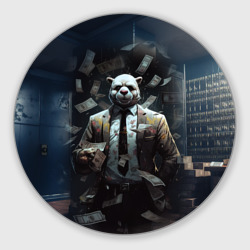 Круглый коврик для мышки Payday 3 animal  mask