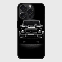 Чехол силиконовый для Apple iPhone 15 Pro Мax матовый Чёрный Гелендваген