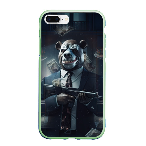 Чехол для iPhone 7Plus/8 Plus матовый Payday   3 bear, цвет салатовый