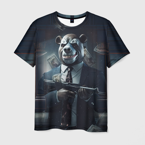 Мужская футболка с принтом Payday   3 bear, вид спереди №1