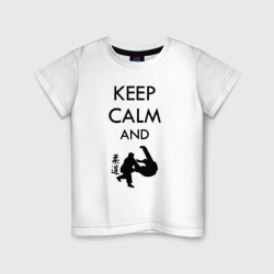 Детская футболка хлопок Keep calm and judo