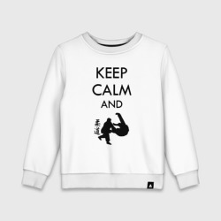 Детский свитшот хлопок Keep calm and judo