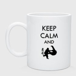 Кружка керамическая Keep calm and judo