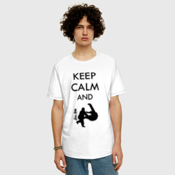 Мужская футболка хлопок Oversize Keep calm and judo - фото 2