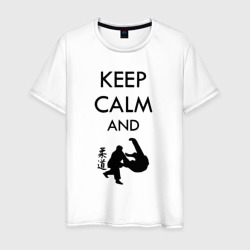 Keep calm and judo – Мужская футболка хлопок с принтом купить со скидкой в -20%