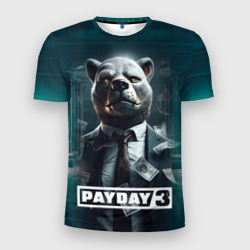 Мужская футболка 3D Slim Payday 3  bear