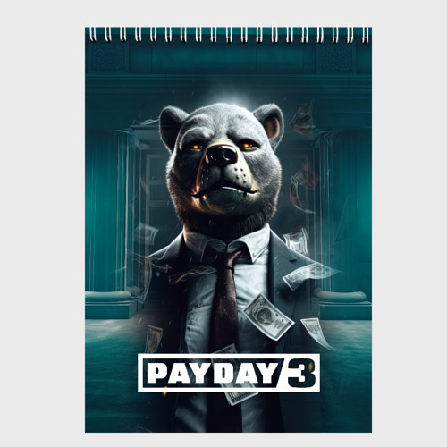 Скетчбук Payday 3  bear, цвет белый