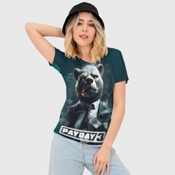 Женская футболка 3D Slim Payday 3  bear - фото 2