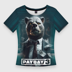 Женская футболка 3D Slim Payday 3  bear