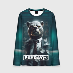 Мужской лонгслив 3D Payday 3  bear