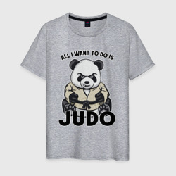 Дзюдо панда – Мужская футболка хлопок с принтом купить со скидкой в -20%