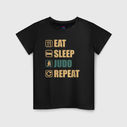 Детская футболка хлопок Eat sleep judo