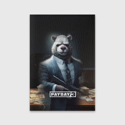 Обложка для паспорта матовая кожа Payday3 bear