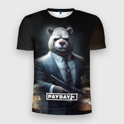 Мужская футболка 3D Slim Payday3 bear