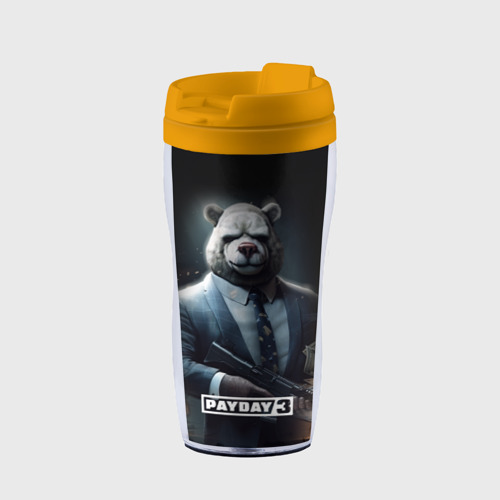 Термокружка-непроливайка Payday3 bear, цвет желтый