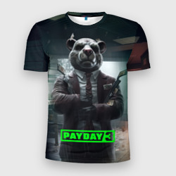 Мужская футболка 3D Slim Payday 3 dog