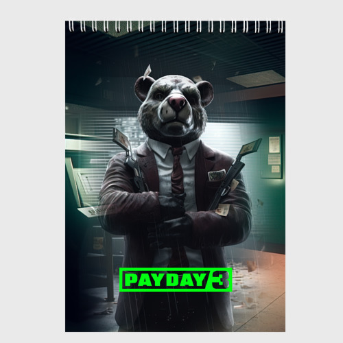 Скетчбук Payday 3 dog, цвет белый