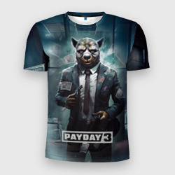Мужская футболка 3D Slim Pay day 3  bulldog
