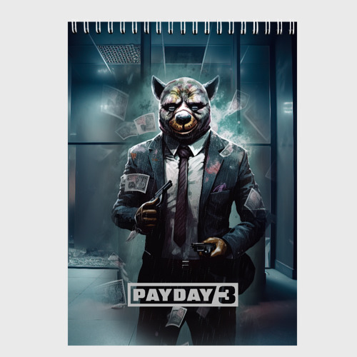 Скетчбук Pay day 3  bulldog, цвет белый