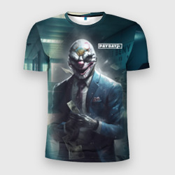 Мужская футболка 3D Slim Payday   3 mask