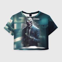 Женская футболка Crop-top 3D Payday   3 mask