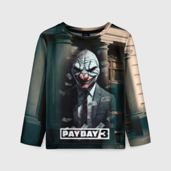 Детский лонгслив 3D Payday 3   mask