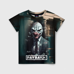 Детская футболка 3D Payday 3   mask