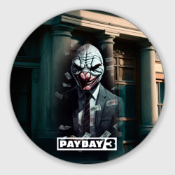 Круглый коврик для мышки Payday 3   mask