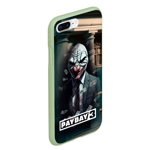 Чехол для iPhone 7Plus/8 Plus матовый Payday 3   mask, цвет салатовый - фото 3