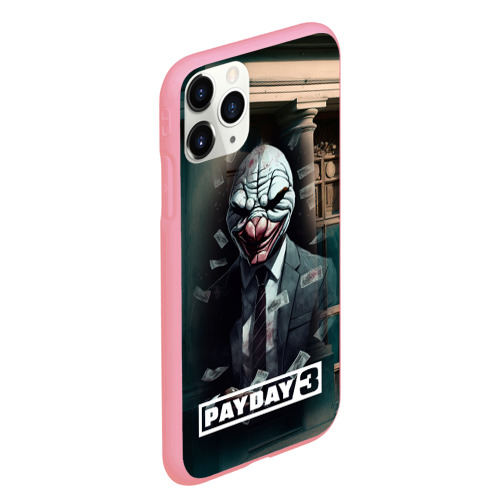 Чехол для iPhone 11 Pro Max матовый Payday 3   mask, цвет баблгам - фото 3