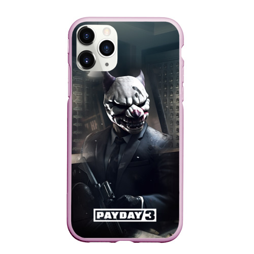 Чехол для iPhone 11 Pro Max матовый Payday3 bulldog, цвет розовый