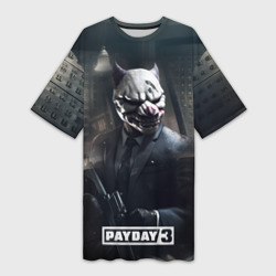 Платье-футболка 3D Payday3 bulldog