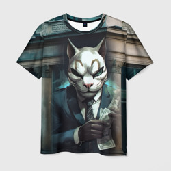 Мужская футболка 3D Payday cat