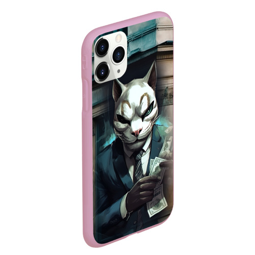 Чехол для iPhone 11 Pro Max матовый Payday cat, цвет розовый - фото 3