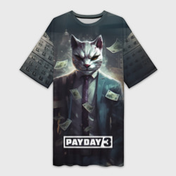 Платье-футболка 3D Pay day 3   cat