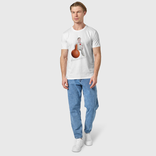 Мужская футболка хлопок Доктор и клизма, цвет белый - фото 5