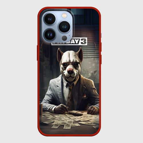 Чехол для iPhone 13 Pro Bulldog payday 3, цвет красный