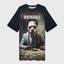 Платье-футболка 3D Bulldog payday 3