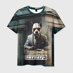 Мужская футболка 3D Payday 3  dog 