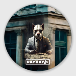 Круглый коврик для мышки Payday 3  dog 