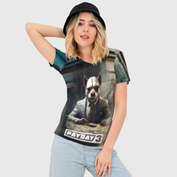 Женская футболка 3D Slim Payday 3  dog  - фото 2