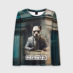 Женский лонгслив 3D Payday 3  dog 