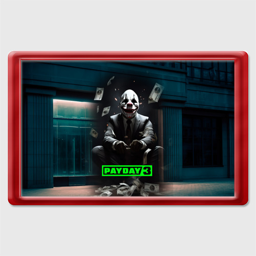 Магнит 45*70 Payday 3 game, цвет красный