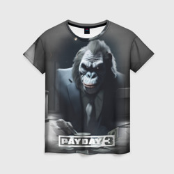 Женская футболка 3D Payday 3 big gorilla