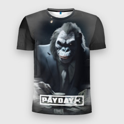 Мужская футболка 3D Slim Payday 3 big gorilla